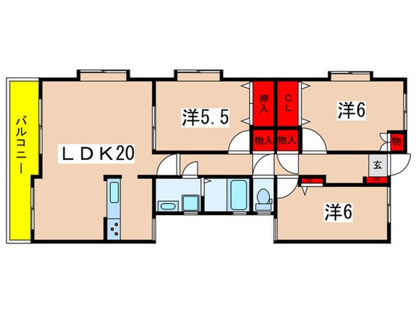 読売ランド第一マンションズの物件間取画像